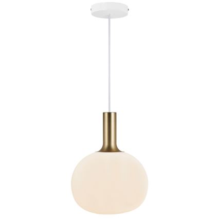 Nordlux - Luster na užetu ALTON 1xE27/60W/230V bijela/crna/mesing