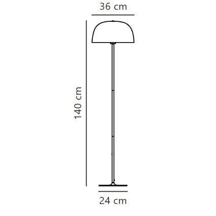 Nordlux - Podna lampa CERA 1xE27/60W/230V zlatna