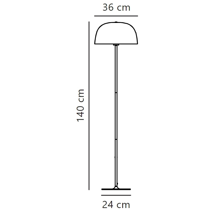 Nordlux - Podna lampa CERA 1xE27/60W/230V zlatna