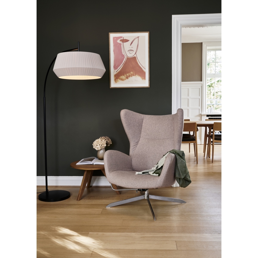 Nordlux - Podna lampa DICTE 1xE27/60W/230V crna/bež
