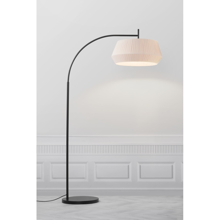 Nordlux - Podna lampa DICTE 1xE27/60W/230V crna/bež