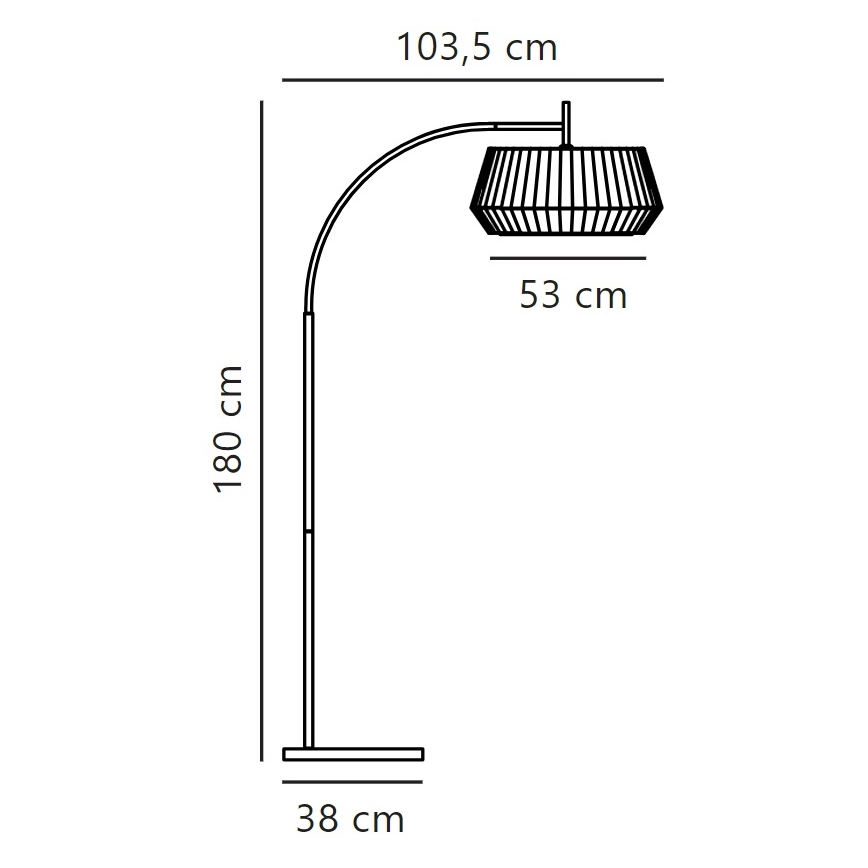 Nordlux - Podna lampa DICTE 1xE27/60W/230V crna/bijela