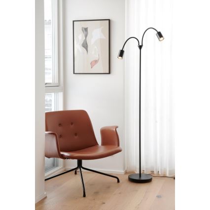 Nordlux - Podna lampa EXPLORE 2xGU10/7W/230V crna