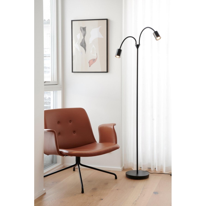 Nordlux - Podna lampa EXPLORE 2xGU10/7W/230V crna