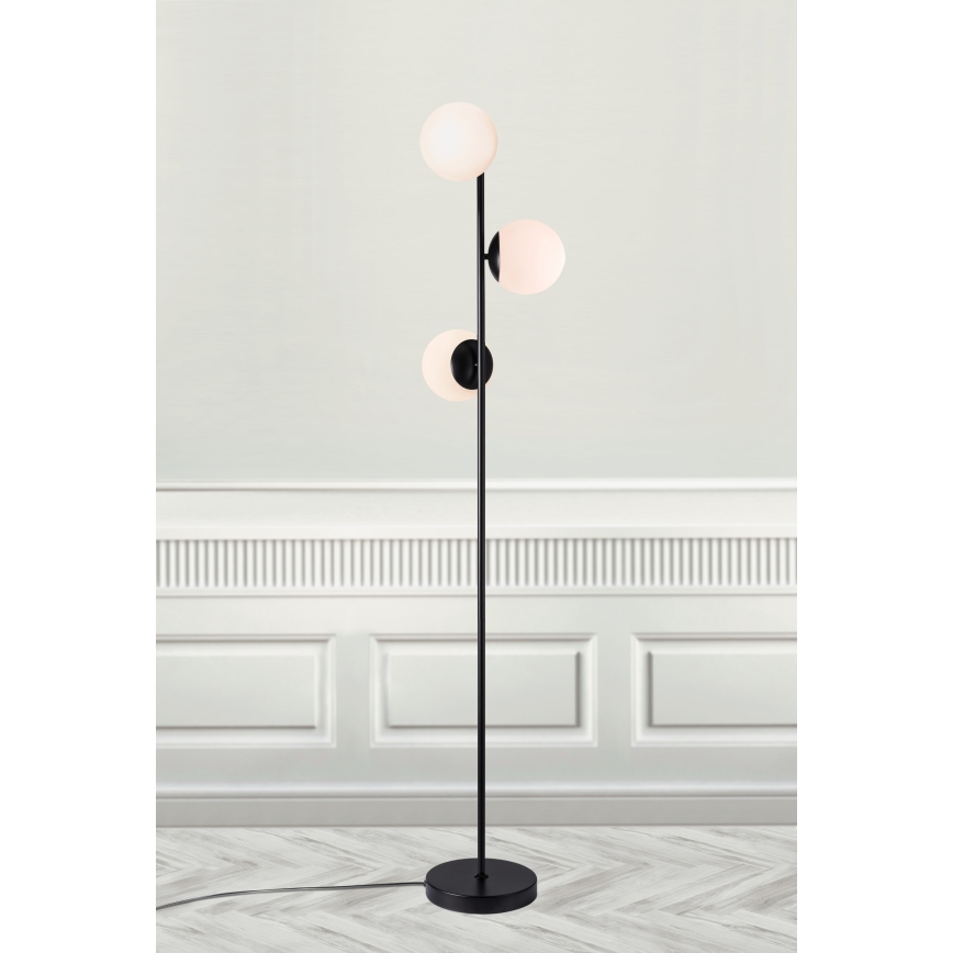 Nordlux - Podna lampa LILLY 3xE14/25W/230V crna