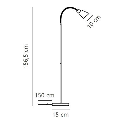 Nordlux - Podna lampa MOLLI 1xE14/25W/230V
