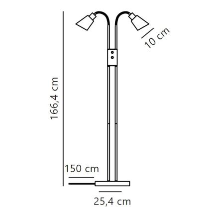 Nordlux - Podna lampa MOLLI 2xE14/25W/230V
