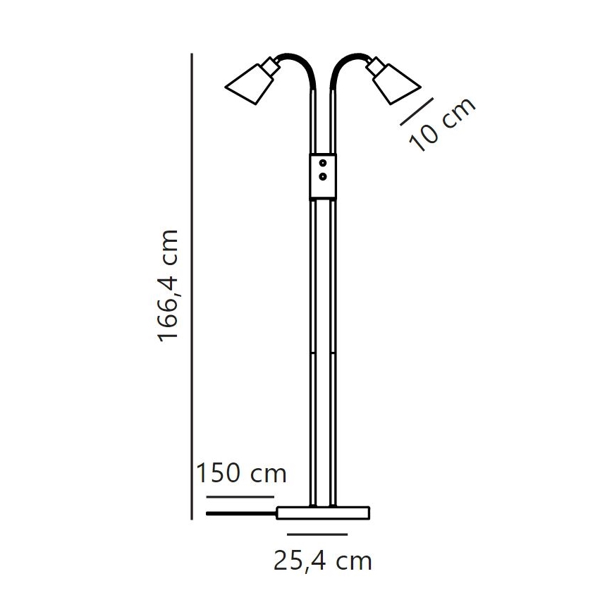 Nordlux - Podna lampa MOLLI 2xE14/25W/230V