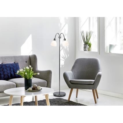 Nordlux - Podna lampa RAY 2xE14/25W/230V polirani krom