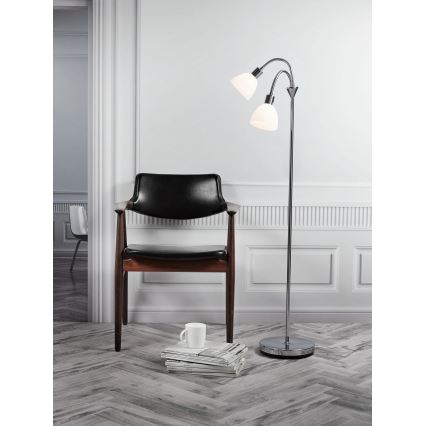 Nordlux - Podna lampa RAY 2xE14/25W/230V polirani krom