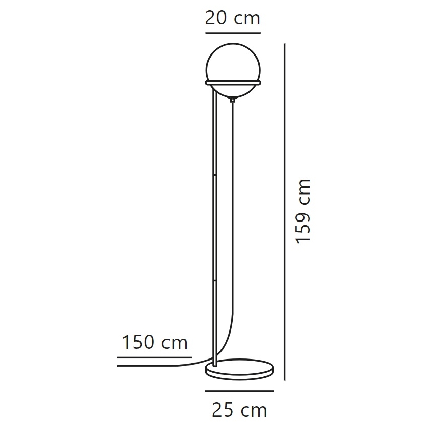Nordlux - Podna lampa WILSON 1xG9/5W/230V crna