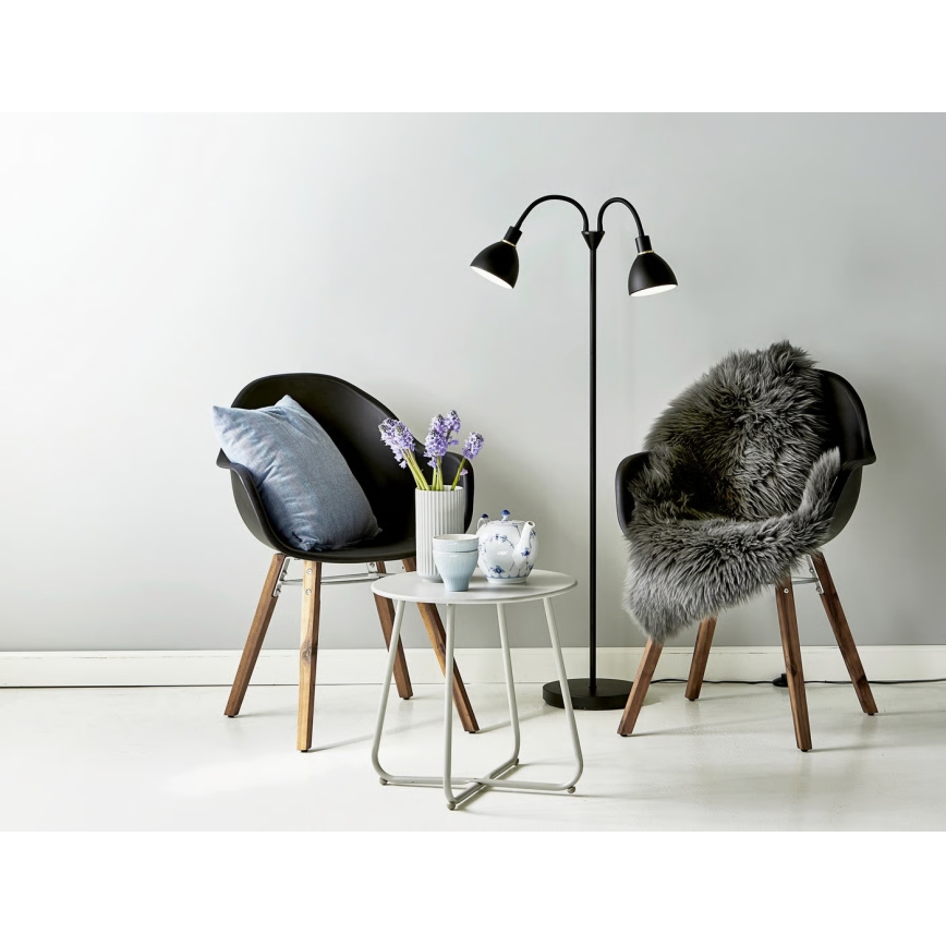 Nordlux - Podna svjetiljka RAY 2xE14/25W/230V crna