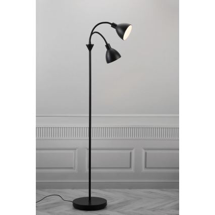 Nordlux - Podna svjetiljka RAY 2xE14/25W/230V crna