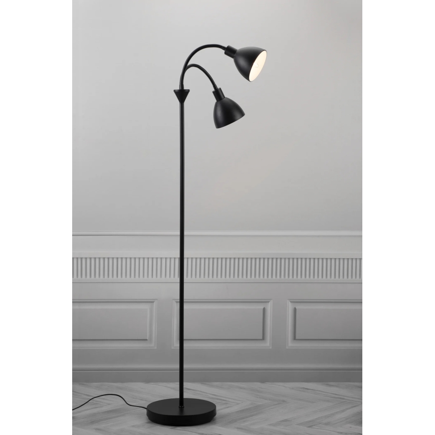 Nordlux - Podna svjetiljka RAY 2xE14/25W/230V crna