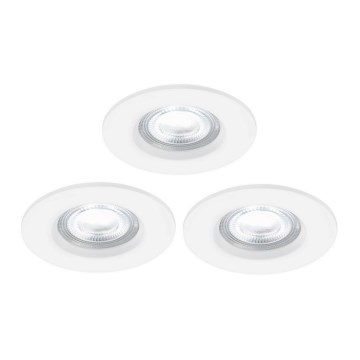 Nordlux - SET 3x LED RGB Prigušiva ugradbena svjetiljka za kupaonicu DON SMART LED/4,7W/230V 2200-6500K IP65