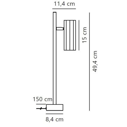 Nordlux - Stolna lampa ALANIS 1xGU10/15W/230V crna