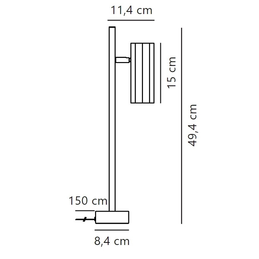 Nordlux - Stolna lampa ALANIS 1xGU10/15W/230V crna