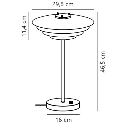 Nordlux - Stolna lampa BRETAGNE 1xG9/25W/230V bijela