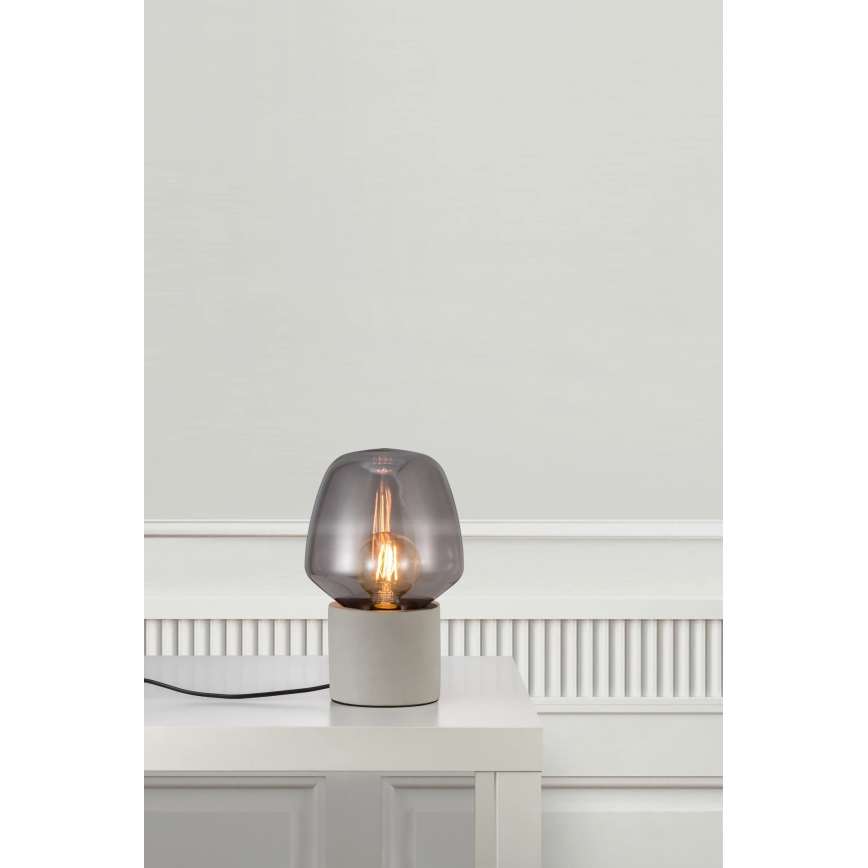 Nordlux - Stolna lampa CHRISTINA 1xE27/25W/230V beton/crna