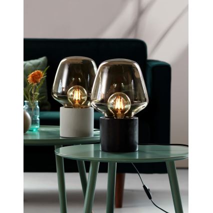 Nordlux - Stolna lampa CHRISTINA 1xE27/25W/230V beton/crna