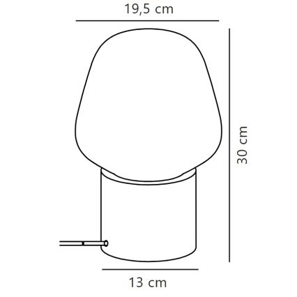 Nordlux - Stolna lampa CHRISTINA 1xE27/25W/230V beton/crna