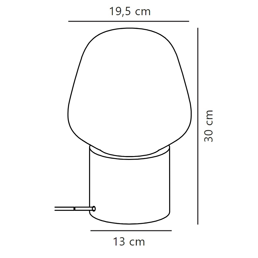 Nordlux - Stolna lampa CHRISTINA 1xE27/25W/230V beton/crna