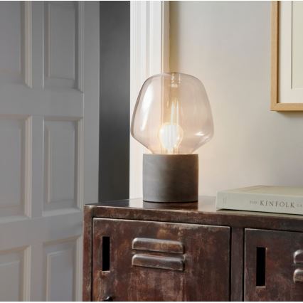 Nordlux - Stolna lampa CHRISTINA 1xE27/25W/230V beton/siva