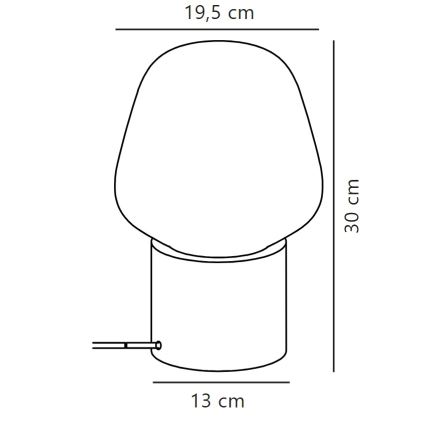 Nordlux - Stolna lampa CHRISTINA 1xE27/25W/230V beton/siva