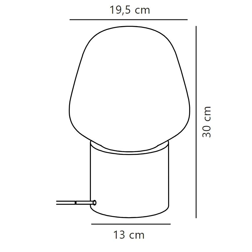 Nordlux - Stolna lampa CHRISTINA 1xE27/25W/230V beton/siva