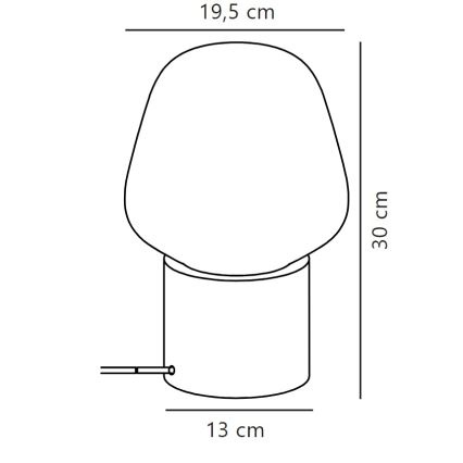 Nordlux - Stolna lampa CHRISTINA 1xE27/25W/230V kaučukovac