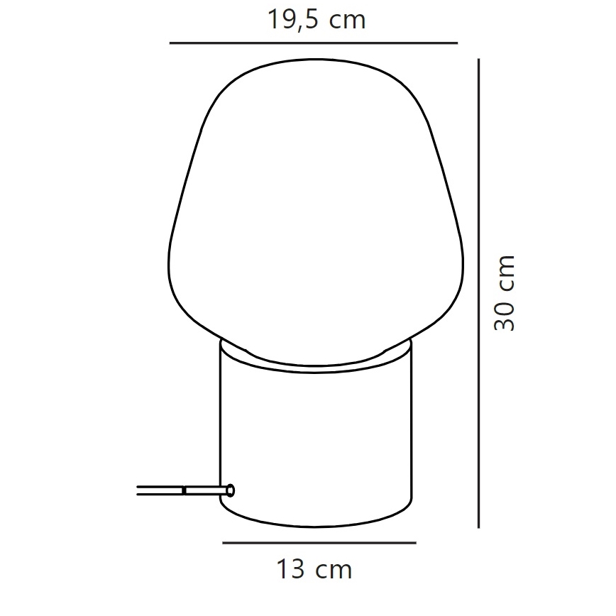 Nordlux - Stolna lampa CHRISTINA 1xE27/25W/230V kaučukovac