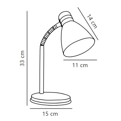 Nordlux - Stolna lampa CYCLONE 1xE14/15W/230V bijela