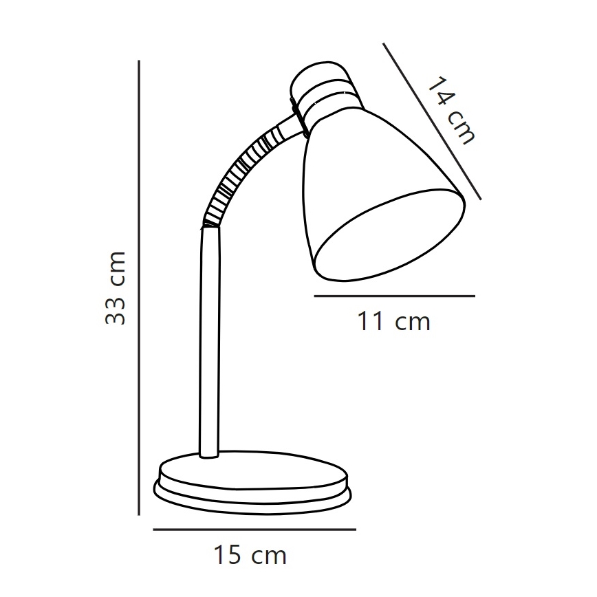 Nordlux - Stolna lampa CYCLONE 1xE14/15W/230V bijela