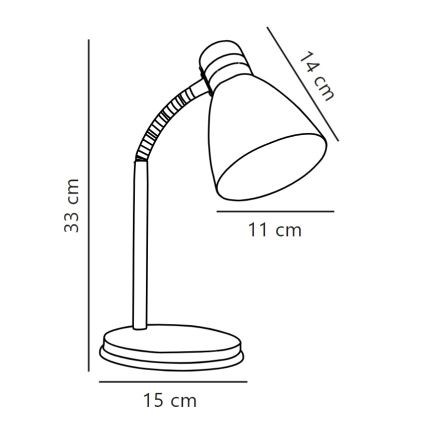 Nordlux - Stolna lampa CYCLONE 1xE14/15W/230V crna
