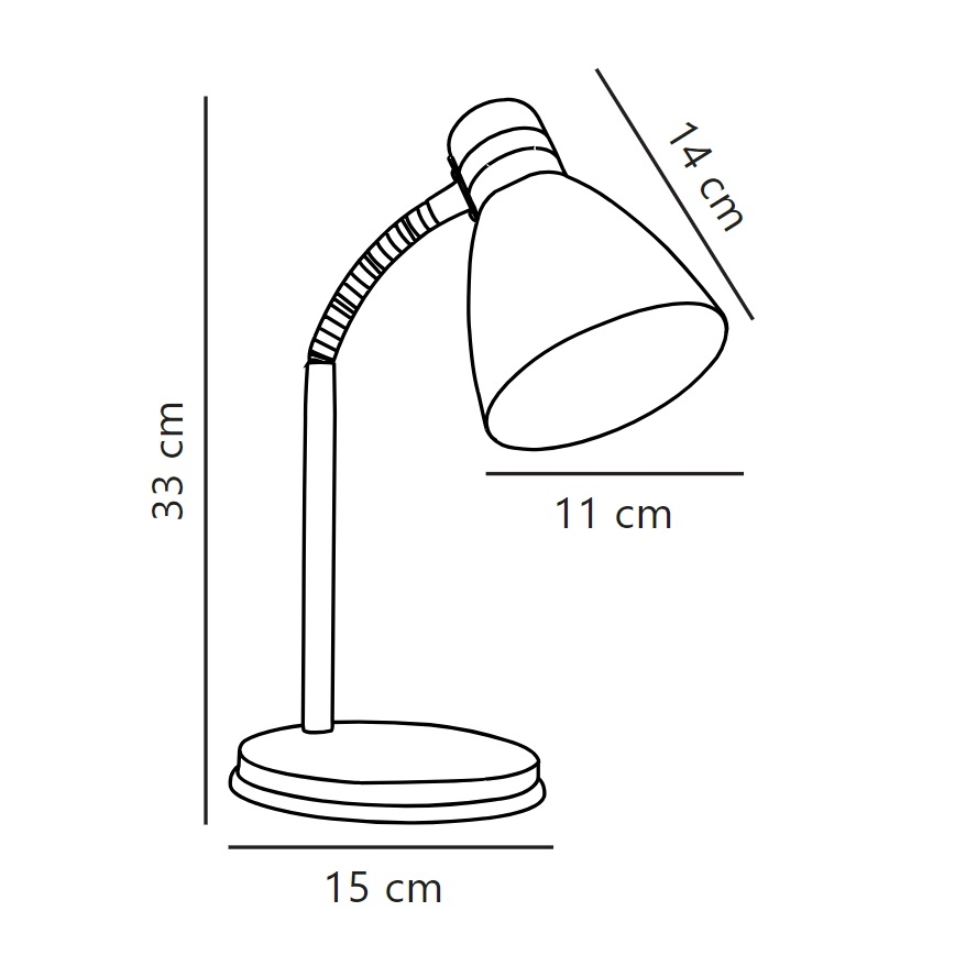 Nordlux - Stolna lampa CYCLONE 1xE14/15W/230V crna
