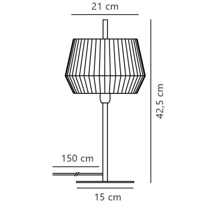 Nordlux - Stolna lampa DICTE 1xE14/40W/230V bijela/crna