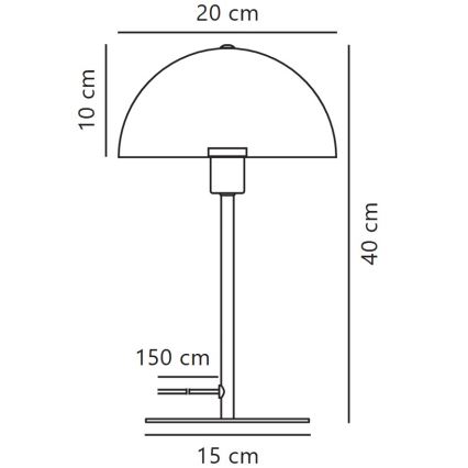 Nordlux - Stolna lampa ELLEN 1xE14/40W/230V bijela