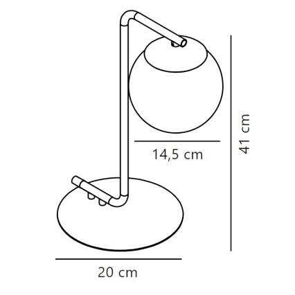 Nordlux - Stolna lampa GRANT 1xE14/40W/230V crna