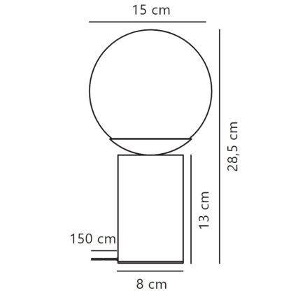 Nordlux - Stolna lampa LILLY 1xE14/25W/230V mramor/siva
