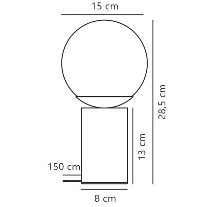 Nordlux - Stolna lampa LILLY 1xE14/25W/230V mramor/smeđa