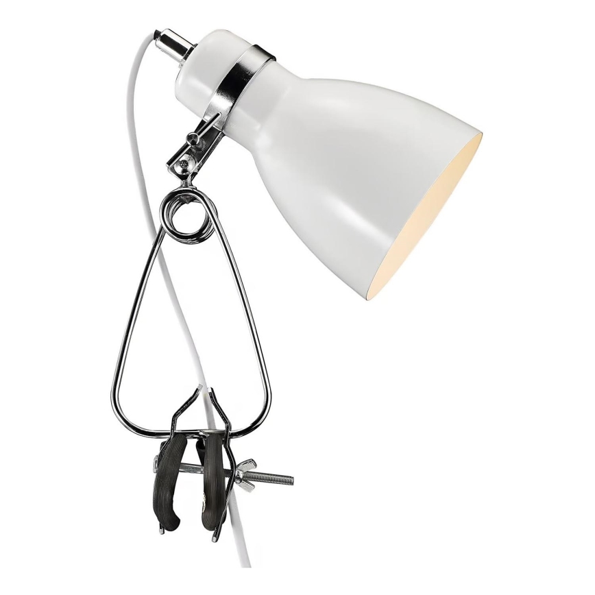 Nordlux - Stolna lampa s kvačicom CYCLONE 1xE14/15W/230V bijela