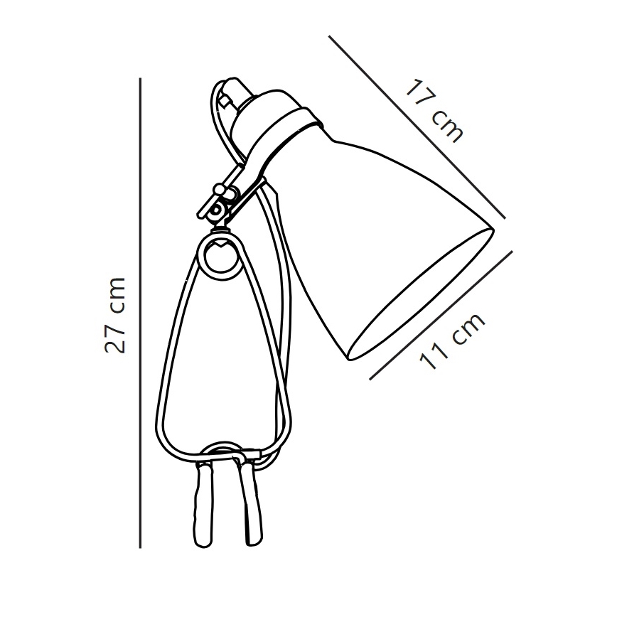 Nordlux - Stolna lampa s kvačicom CYCLONE 1xE14/15W/230V bijela