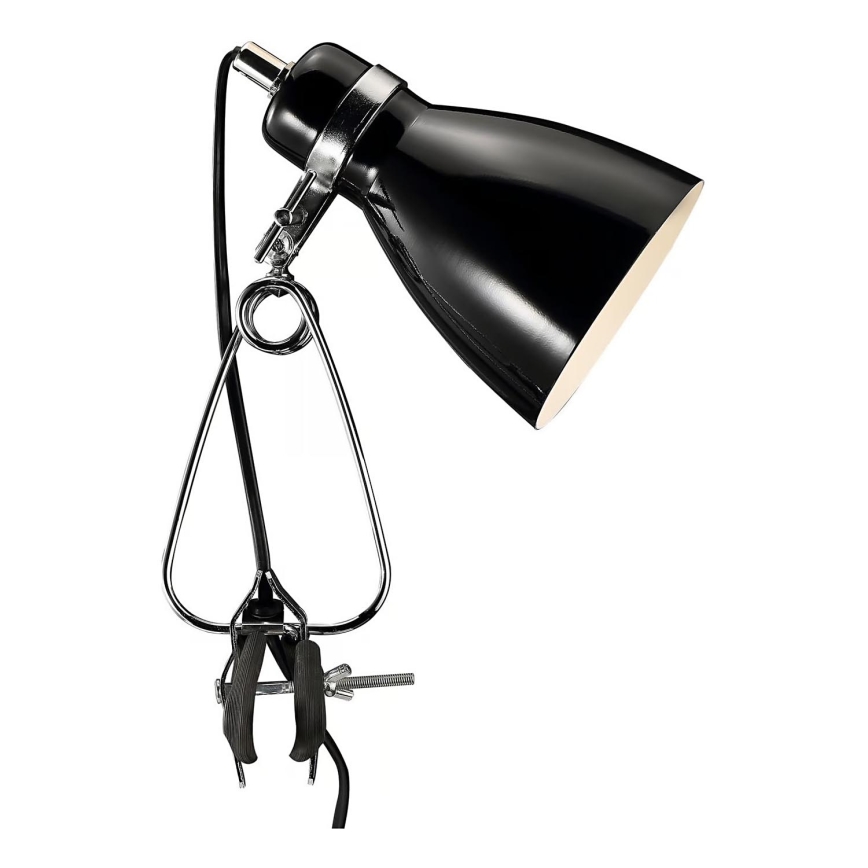 Nordlux - Stolna lampa s kvačicom CYCLONE 1xE14/15W/230V crna