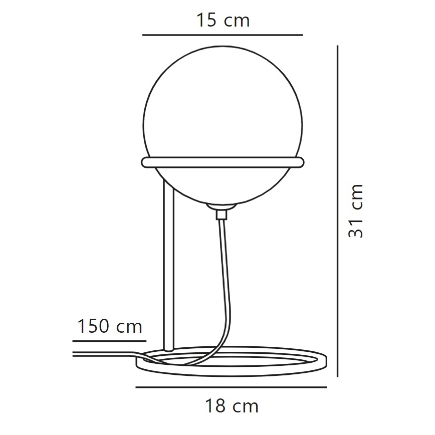 Nordlux - Stolna lampa WILSON 1xG9/5W/230V crna