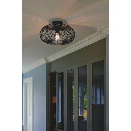 Nordlux - Stropna svjetiljka BERONI 1xE27/60W/230V Ø 40,3 cm crna