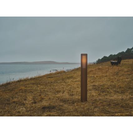 Nordlux - Vanjska lampa ALUDRA 1xE27/15W/230V IP44 smeđa 95,4 cm