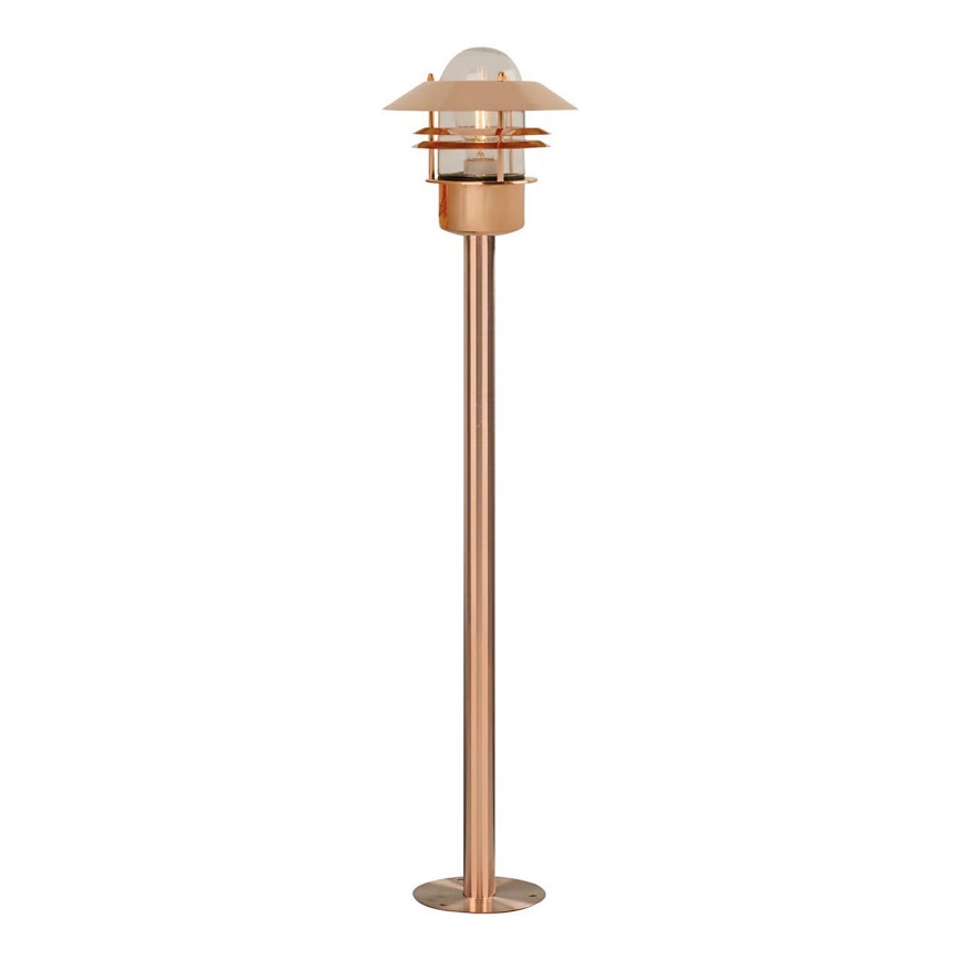 Nordlux - Vanjska lampa BLOKHUS 1xE27/60W/230V IP54 bakrena