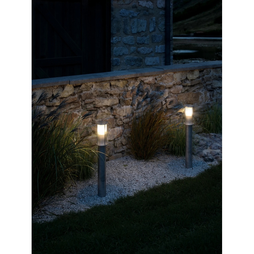 Nordlux - Vanjska lampa LINTON 1xE27/15W/230V IP54 srebrna