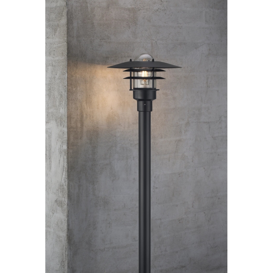Nordlux - Vanjska lampa LONSTRUP 1xE27/60W/230V IP44 crna 116 cm
