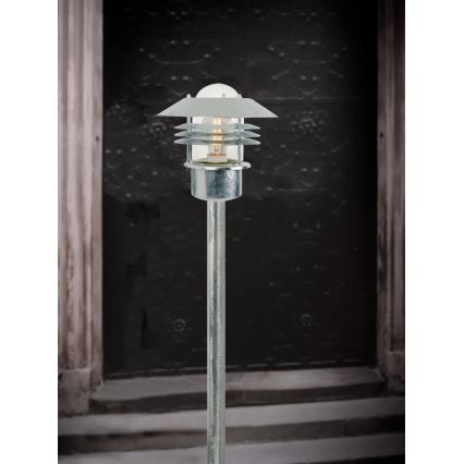 Nordlux - Vanjska lampa VEJERS 1xE27/60W/230V IP54 srebrna 92 cm